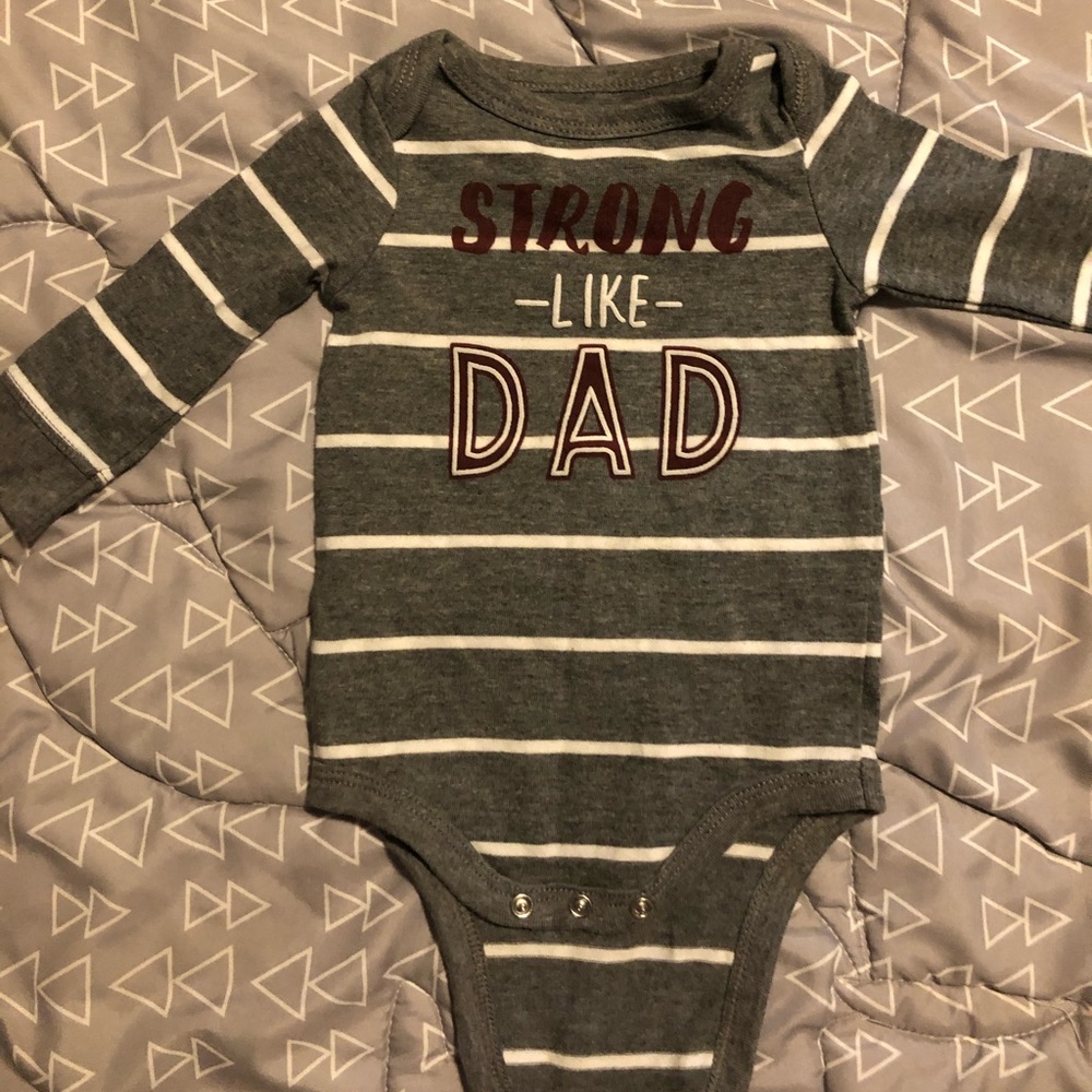 “Strong like Dad” long sleeve onsie